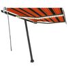 vidaXL Copertină retractabilă manual cu LED portocaliu&maro 300x250 cm