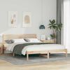 vidaXL Cadru de pat cu headboard Maro 160 x 220 cm Lemn de pin masiv
