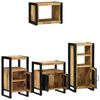 vidaXL Set de mobilier pentru baie 4 pcs Maro Lemn de mango solid