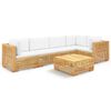 vidaXL Set mobilier grădină cu perne, 6 piese, lemn masiv de tec