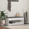 vidaXL Bancă pentru hol cu pernă cu raft Alb 103 x 38 x 45 cm