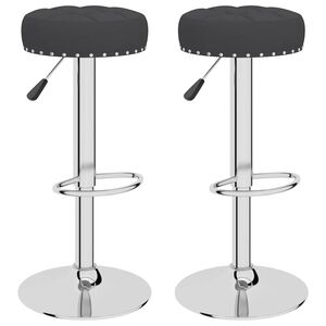 vidaXL Scaune de bar, 2 buc., negru, material textil