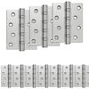 vidaXL Hinge 16 buc. 100 x 78 x 13 mm Argintiu Oțel