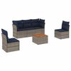 vidaXL Set canapele de grădină cu perne, 6 piese, gri, poliratan