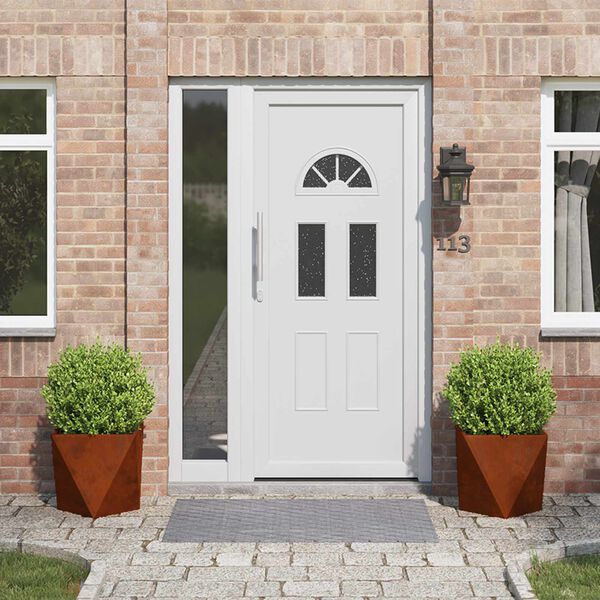 vidaXL Jardinieră 2 pcs Ruginit 40 x 40 x 40 cm