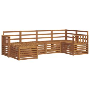 vidaXL Set de canapele de exterior 6 buc. natural Poliester
