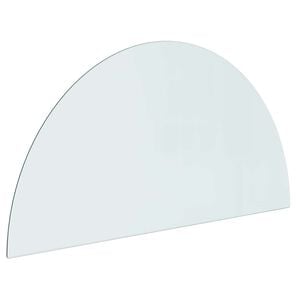 vidaXL Placă de sticlă pentru semineu Transparent 1000 x 500 mm Sticlă