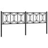 vidaXL Tăblie de pat de schimb metalică, negru, 193 cm