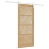 vidaXL Ușă glisantă Natural și Alb 86 x 198,5 cm Lemn masiv de pin