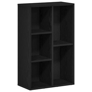 vidaXL Bibliotecă stejar negru 50x25x80 cm lemn prelucrat