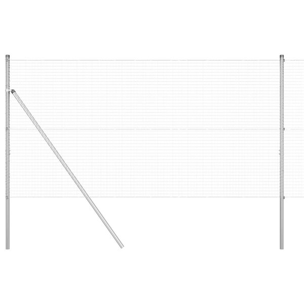 vidaXL St&acirc;lp de gard. Argintiu 25 x 1,2 m (25 x 25 mm plasă) Oțel