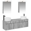 vidaXL Set dulap baie 5 pcs Sonoma gri 50 x 14,5 x 70 cm
