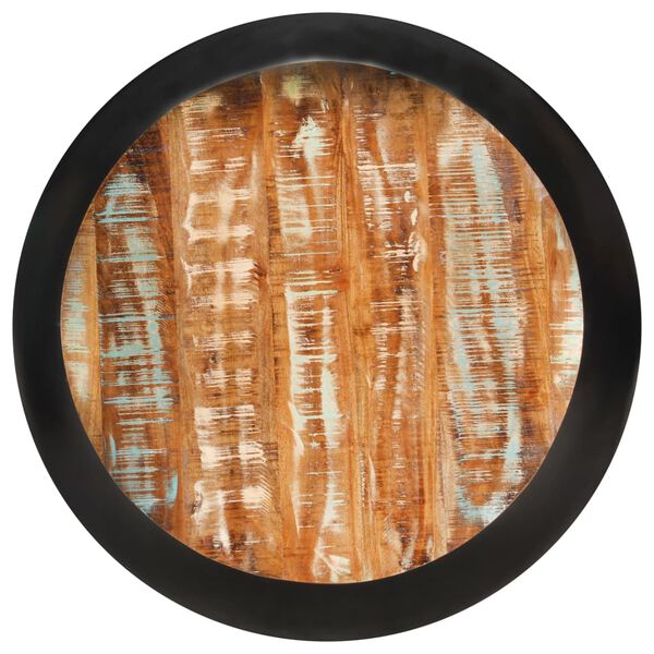 vidaXL Măsuță de cafea, negru, 68x68x30 cm, lemn masiv reciclat