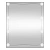 vidaXL Oglindă de perete cu lumini LED 50x60 cm sticlă dreptunghiular