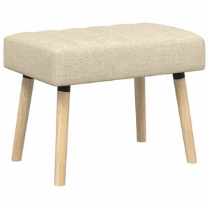 vidaXL Bancă cu tapițare canelată Crem 60 x 40 x 45 cm Țesătură