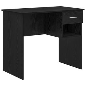 vidaXL Birou Stejar Negru 90 x 49 x 75 cm Lemn prelucrat