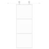 vidaXL Ușă glisantă, alb, 76x205 cm, sticlă securizată/aluminiu