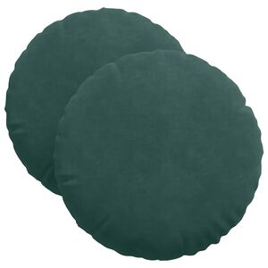 vidaXL Perne de Șezut 2 pcs Verde &icirc;nchis &Oslash; 40 x 13 cm Catifea