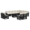 vidaXL Set de canapele pentru grădină 13 pcs Negru și Alb crem