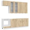 vidaXL Unitate de bucătărie LYON 8 pcs Stejar Sonoma Lemn prelucrat