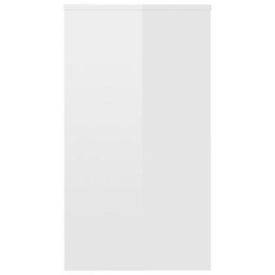 vidaXL Birou, alb extralucios, 90x40x72 cm, lemn prelucrat