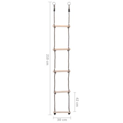 vidaXL Scară cu 5 trepte, 210 cm, lemn masiv de pin