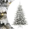 vidaXL Brad de Crăciun artificial cu ramuri articulare Alb 210 cm