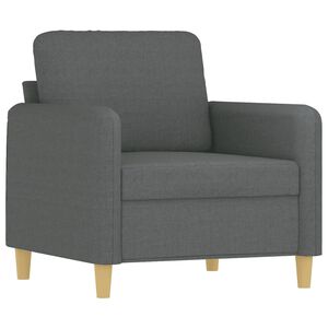 vidaXL Fotoliu canapea, gri &icirc;nchis, 60 cm, material textil