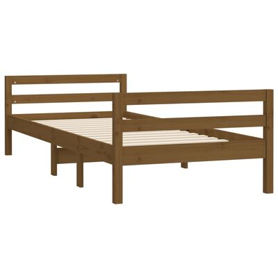 vidaXL Cadru de pat, maro miere, 80x200 cm, lemn masiv de pin
