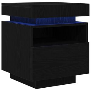 vidaXL Dulap de noapte Stejar Negru 40 x 39 x 48,5 cm Lemn prelucrat