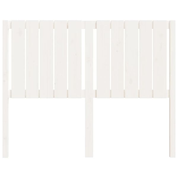 vidaXL Tăblie de pat, alb, 125,5x4x100 cm, lemn masiv de pin