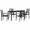 vidaXL Set de masă pentru grădină 5 buc. Negru