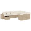 vidaXL Set canapele de grădină cu perne, 10 piese, bej, poliratan