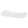 vidaXL Cadru de pat, alb, 90x200 cm, lemn masiv de pin