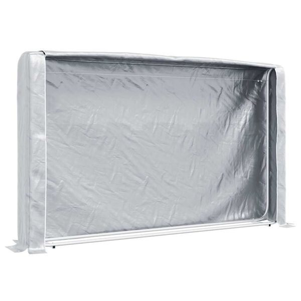 vidaXL Suport pentru lemne de foc cu capac de ploaie Oțel galvanizat