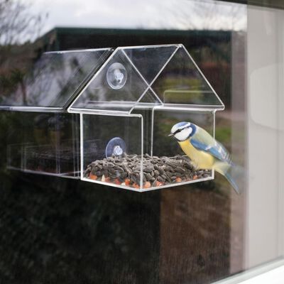 Esschert Design Hrănitor de păsări din acril, 15 x 10 x 15,3 cm, FB370