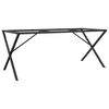 vidaXL Picioare masă de sufragerie X-Frame 160x80x73 cm Oţel