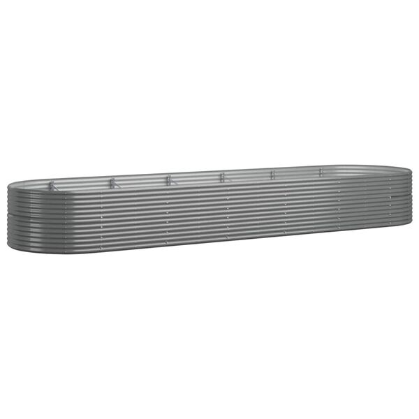 vidaXL Jardinieră grădină gri 510x140x68 cm oțel vopsit electrostatic
