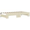 vidaXL Pat de zi cu extensie și saltele crem 90x200 cm piele ecologică
