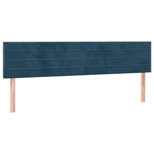 vidaXL Tăblii de pat, albastru &icirc;nchis, 180x5x78/88 cm, catifea