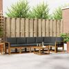 vidaXL Set de canapele de exterior cu pernă 7 pcs Natural și Antracit