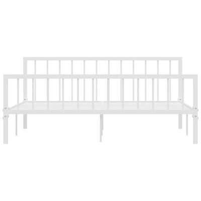 vidaXL Cadru de pat, alb, 180 x 200 cm, metal