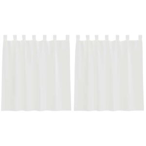 vidaXL Perdele Voile cu Bucle 2 buc Alb 140x140 cm