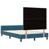 vidaXL Pat cu arcuri cu headboard Albastru &icirc;nchis 120 x 200 cm Catifea