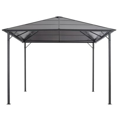 vidaXL Pavilion cu acoperiș, negru, 3 x 3 m, aluminiu