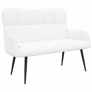 vidaXL Canapea cu 2 locuri Alb 115 x 61 x 87 cm Țesătură