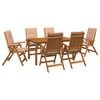 vidaXL Set de dining pentru grădină, 7 piese natural