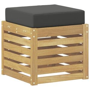 vidaXL Bancă de exterior Alb 43 x 43 x 45 cm Lemn Solid de Acacia