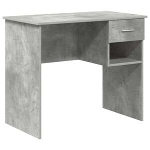 vidaXL Birou Gri din beton 90 x 49 x 75 cm Lemn prelucrat
