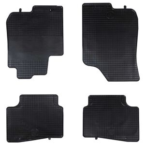 vidaXL Covor pentru mașină 4 pcs Negru Cauciuc